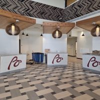 Bay Mills Reception Desk Signage